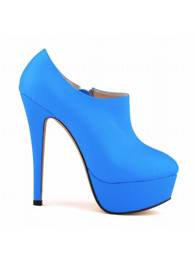 Loquat Pointed-toe stiletto high heels for autumn and winter dance parties 14cm Blue - Image 1