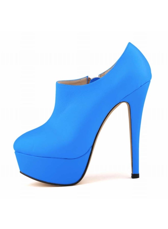 Loquat Pointed-toe stiletto high heels for autumn and winter dance parties 14cm Blue - Image 2