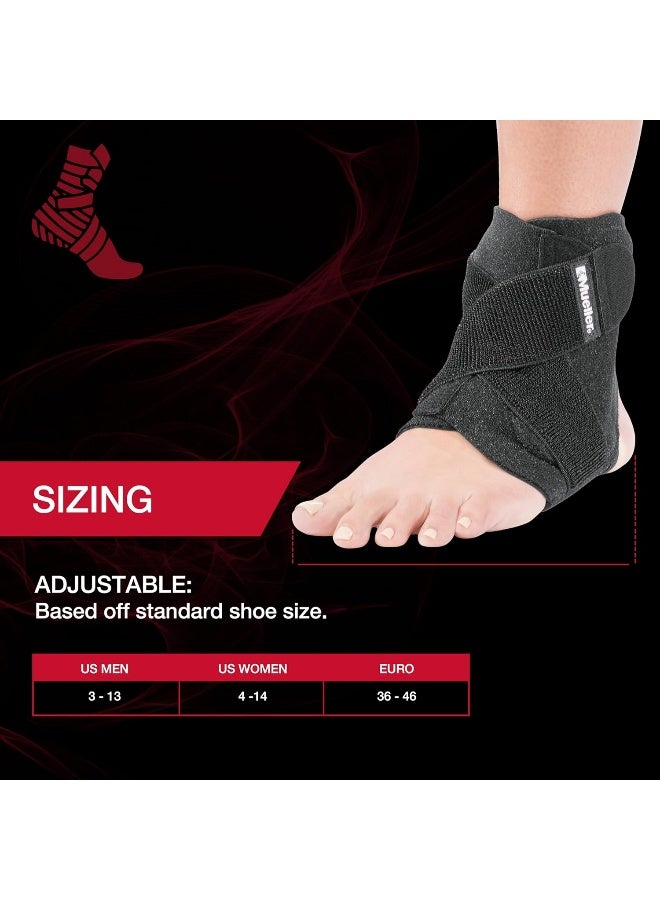 Mueller Adjustable Ankle Stabilizer Black | Support for Sprains, Weak or Arthritic Ankles, One Size, 1-Stabilizer - Image 4