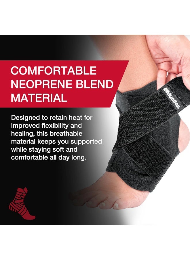 Mueller Adjustable Ankle Stabilizer Black | Support for Sprains, Weak or Arthritic Ankles, One Size, 1-Stabilizer - Image 2
