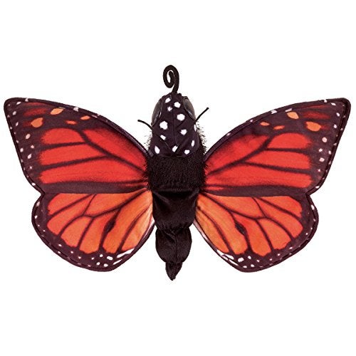 Folkmanis Monarch Life Cycle Reversible Hand Puppet Plush RedOrangePurpleBlack 8 - Image 1