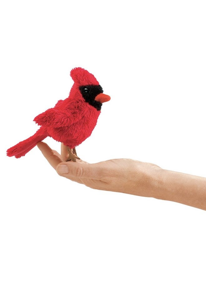Folkmanis Mini Cardinal Finger Puppet, Red, 1 EA - Image 1