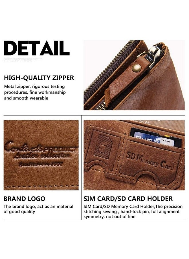 CONTACTS Contacts Front Pocket Wallet with Magnetic Money Clip Minimalist RFID Genuine Leather Wallets for Men Slim Credit Card Card Holder | 7 Card Slots (Black)  - Image 2