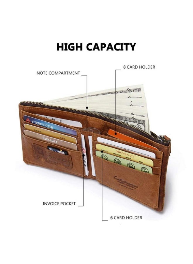 CONTACTS Contacts Front Pocket Wallet with Magnetic Money Clip Minimalist RFID Genuine Leather Wallets for Men Slim Credit Card Card Holder | 7 Card Slots (Black)  - Image 5