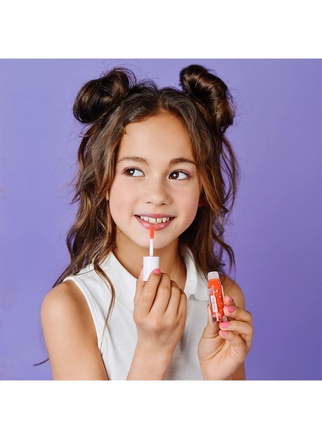 Miss NELLA Fairy Kiss Lips & Tips duo- Scented Lip Gloss + Glitter Nail Polish for Kids with Peel-off, Water Based & Odour Free Formula - Image 4