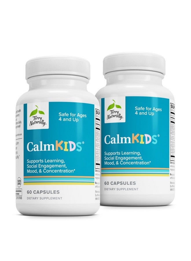 Terry Naturally Calm Kids - Calm Child Supplement - Brain Health Supplement for Focus, Memory & Concentration - Attention Support for Kids - Support Learning & Concentration - 60 Capsules (Pack of 2) - Image 1