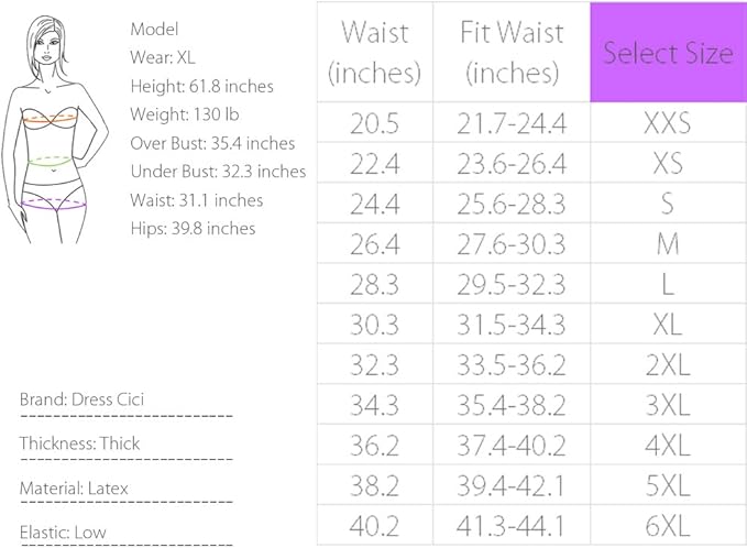 RHYNOFIT Sweat Waist Trimmer, 25 Steel Boned Latex Sauna Waist Trainer, 30cm Height Sauna Body Shaper Gym Belt, 30cm Height - Image 2