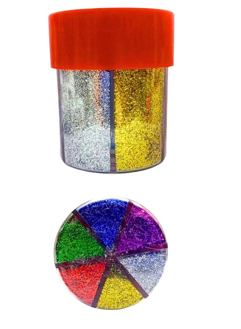 Sadaf برطمانات هزازة لامعة، مسحوق لامع للعبة السلايم، تزيين القصاصات، الجسم، الوجه، دعوات الحفلات، الحرف، تزيين المهرجانات - ألوان متنوعة 60 جرام - Image 2