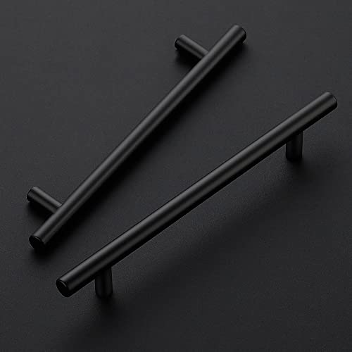 Ravinte 12 Pack 8-13/16 Inch Cabinet Handles Matte Black Kitchen Cabinet Hardware Dresser Pulls Stainless Steel Cabinet Pulls 8-13/16" Length,6-1/4" Hole Center - Image 2