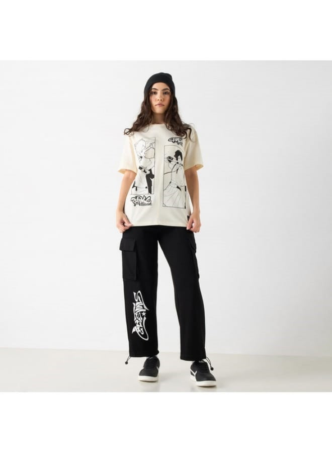 SP Characters The Celestials Print Joggers with Drawstring Closure and Pockets  - Image 1
