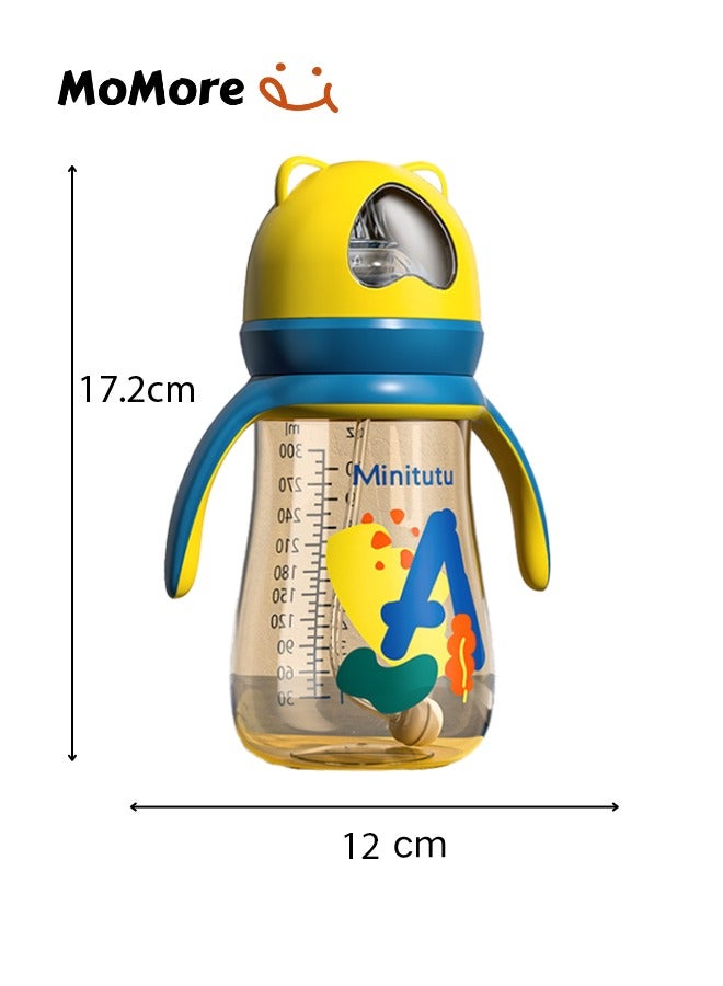 Minitutu Baby Feeding Bottle 300ml(10oz) With Handle, Closer to Nature Baby Bottle, 9M+ - Image 2