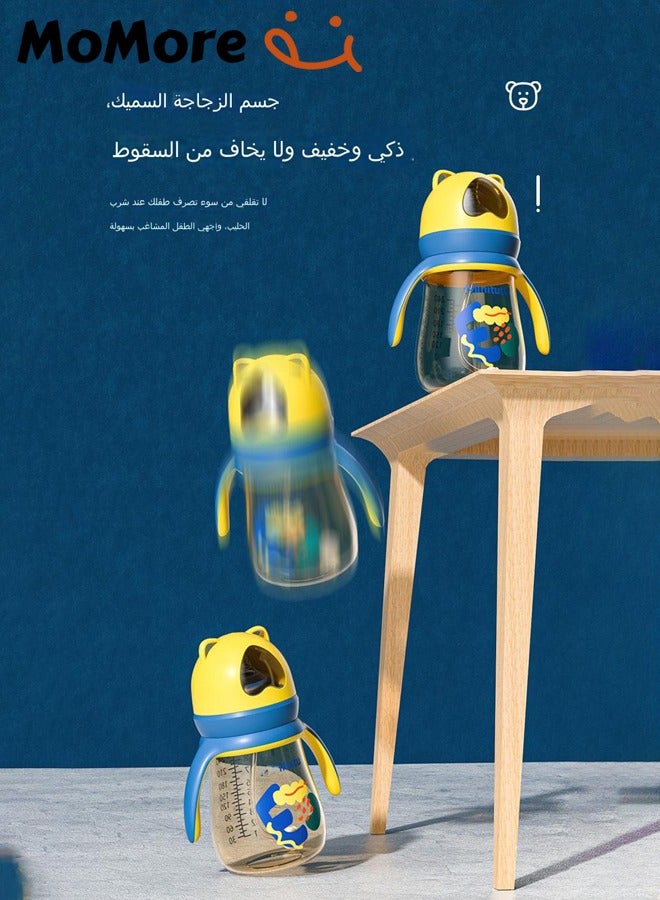 Minitutu Baby Feeding Bottle 300ml(10oz) With Handle, Closer to Nature Baby Bottle, 9M+ - Image 4