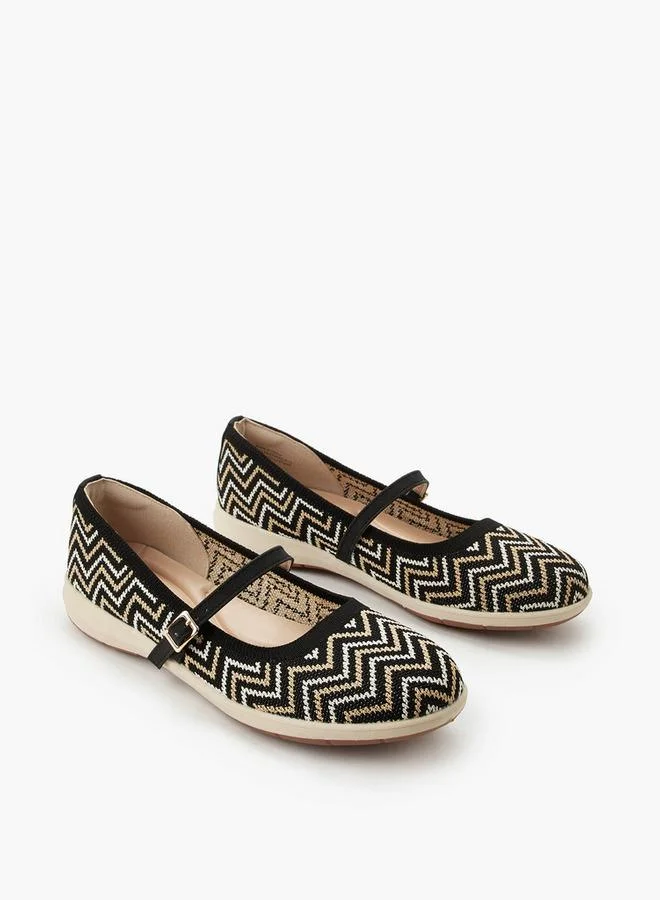 لو كونفورت Women Chevron Textured Ballerina Shoes