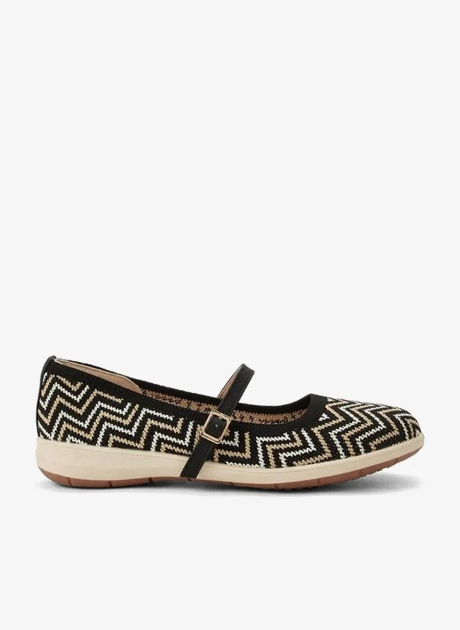 لو كونفورت Women Chevron Textured Ballerina Shoes