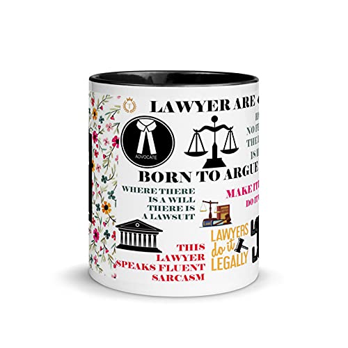 TAJNAN Ceramic Coffee Mug for Lawyers with Funny Legal Quotes | Advocate Theme Printed Tea Cup for Office Desk | Gift for Lawyers Law Students Legal Professionals - Image 1