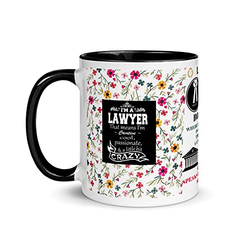 TAJNAN Ceramic Coffee Mug for Lawyers with Funny Legal Quotes | Advocate Theme Printed Tea Cup for Office Desk | Gift for Lawyers Law Students Legal Professionals - Image 2