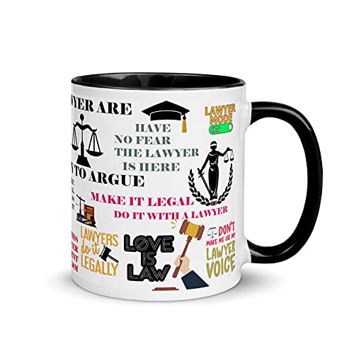 TAJNAN Ceramic Coffee Mug for Lawyers with Funny Legal Quotes | Advocate Theme Printed Tea Cup for Office Desk | Gift for Lawyers Law Students Legal Professionals - Image 3