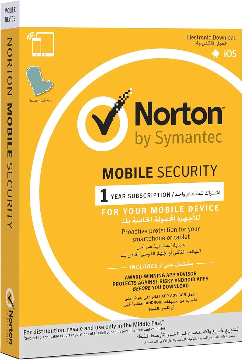 Norton Mobile Security - Android and iPhone, Key Code Download, 1 Device, 1 Year Subscription - Image 1
