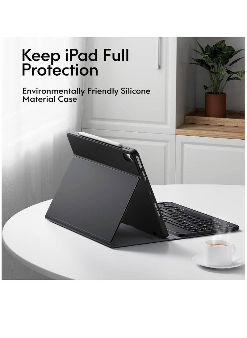 GENNEXT - iPad Keyboard Case For iPad 10 Generation, Detachable Wireless Bluetooth Trackpad Keyboard, Smart Folio Cover With Pencil Holder, Fit For iPad 10th Generation 10.9inch - 2022 - Image 1