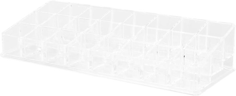 Acrylic Lipstick Organizer Box 24 Slots Desktop Makeup Holder Cosmetic Storage Case for Lipstick and Nail Polish Display - Image 1