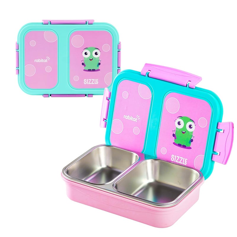 Rabitat Yumzee Stainless Steel Bento Lunch Box 750ml- 2 Years Brand Warranty | Tiffin Box for Kids | Lunch Box for Kids | Steel Tiffin Box for School | Sizzle - Image 1