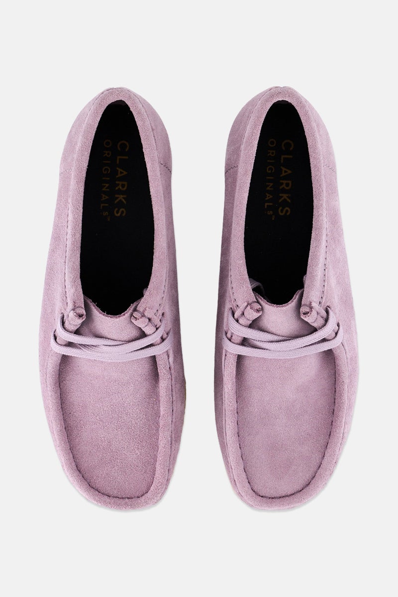 clarks Women Standard Wallabee Suede Lace Up Shoes, Purple  - Image 3