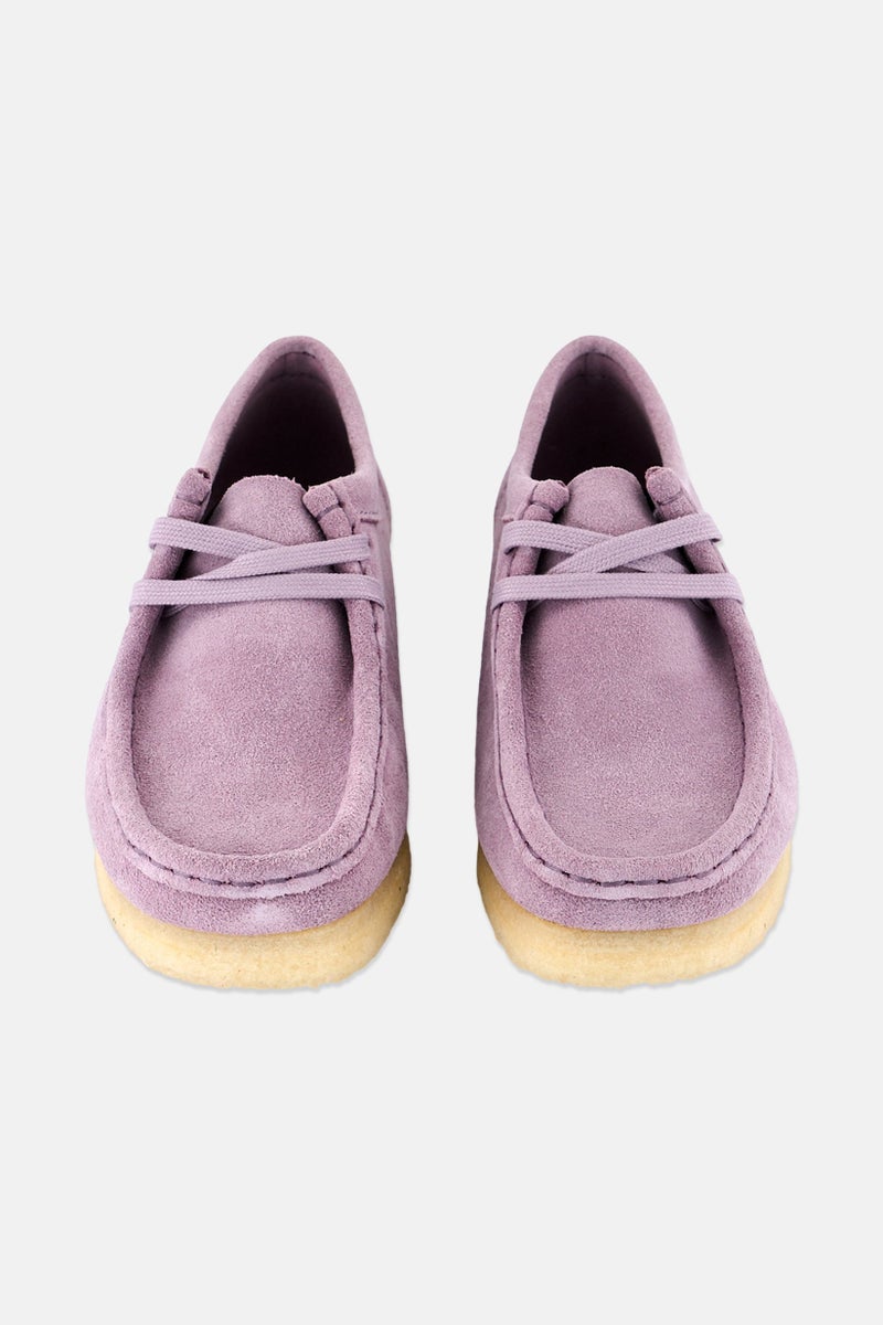 clarks Women Standard Wallabee Suede Lace Up Shoes, Purple  - Image 4