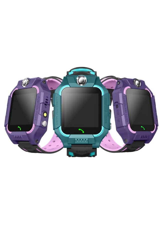 E19 Children's Positioning Energy-Saving Flashlight Smartwatch Purple - Image 4