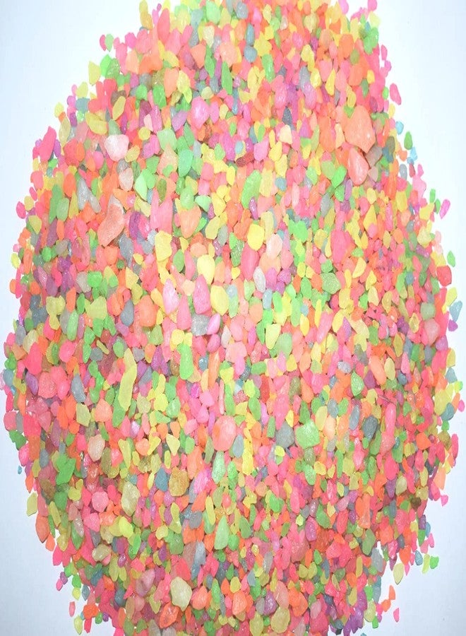 Power Stone Decorative Glossy Aquarium Water Mix Multi Colored Fluorescent Gravel Stone Pebbles Chips for Fish Tank Aquarium & Home Decor (Multicolor, 1 Kg) - Image 2