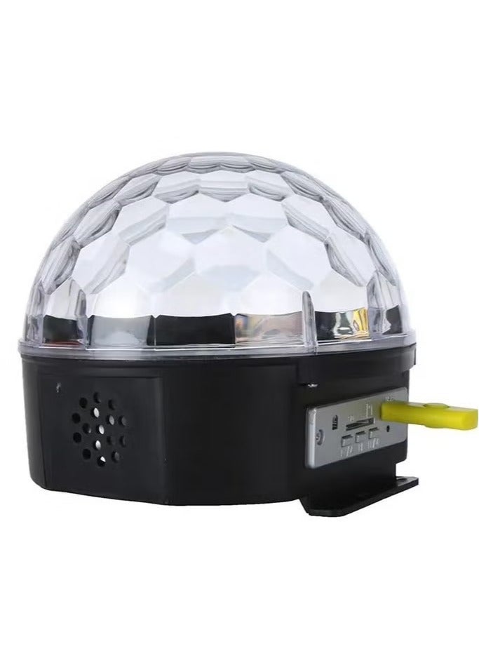 TIGER RGB MP3 Magic Crystal Ball LED Light with Remote Control || Multi-Color LED Lights, Music Synchronization, Adjustable Brightness, Black/Clear, 19x19x17cm, Perfect for Parties, Home Decor, Night Light, Unique Gift, Relaxing Ambience - Image 1