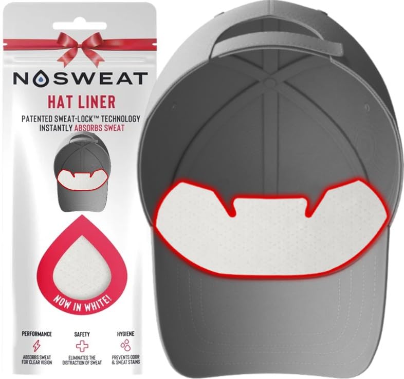 No Sweat Golf Hat Sweat Liner â€“ Prevents Stains & Odor by NoSweat- Patented Technology Made in The USA (3) Blk - Image 5