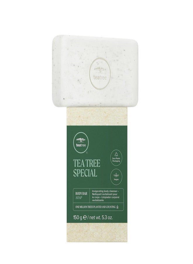 Tea Tree Body Bar Soap with Tea Tree, Deep Cleans + Exfoliates, For All Skin Types - Image 1