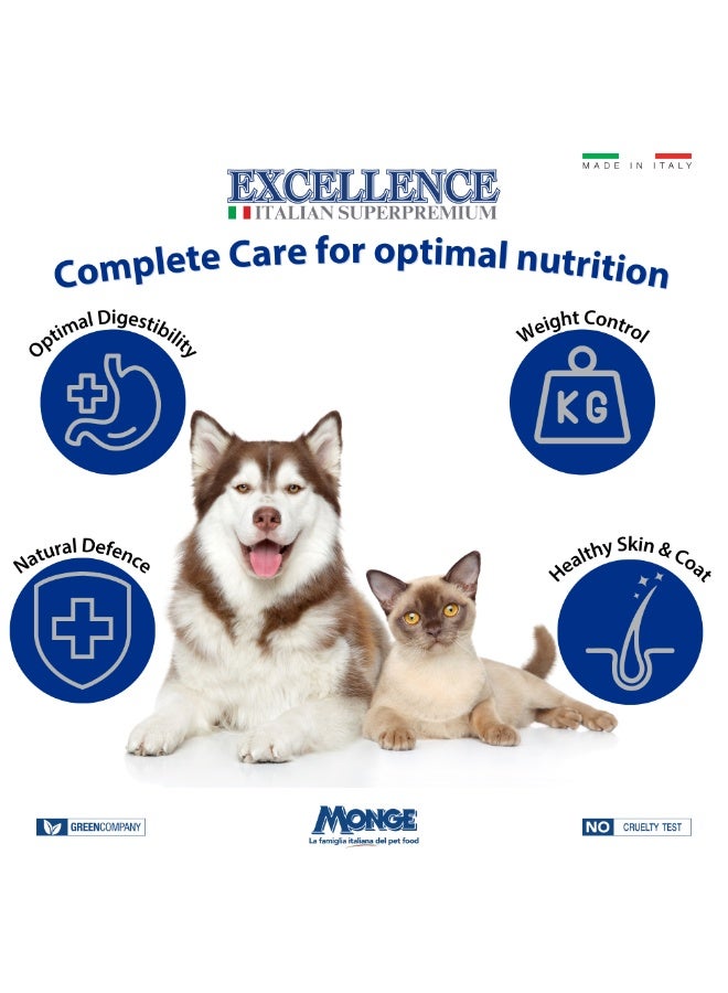 Monge Lechat Excellence by Monge | Sterilised Cat Wet Food | Chunkies in Pouch | Super Premium Complete Wet Cat Food | Multipack Duck & Rabbit - 4x100g - Image 5