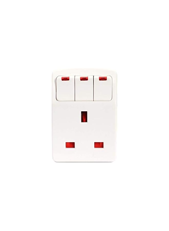 promass ESMA Approved 3Way British Plug Multi Adapter with Individual Switches, BS1362 Fused UK Plug Adaptor - Image 3
