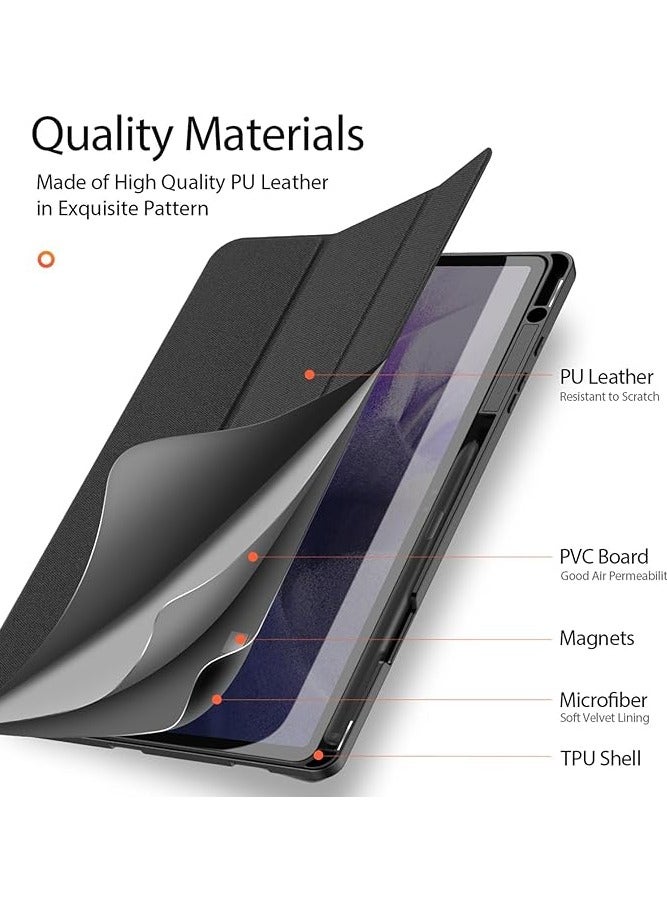 General Case for Samsung Galaxy Tab S9 Plus 12.4 Inch 2023(SM-X810/X816B/X818U), Slim Stand Protective Cover with Soft TPU Back [Auto Wake/Sleep] Support S Pen,Black  - Image 3