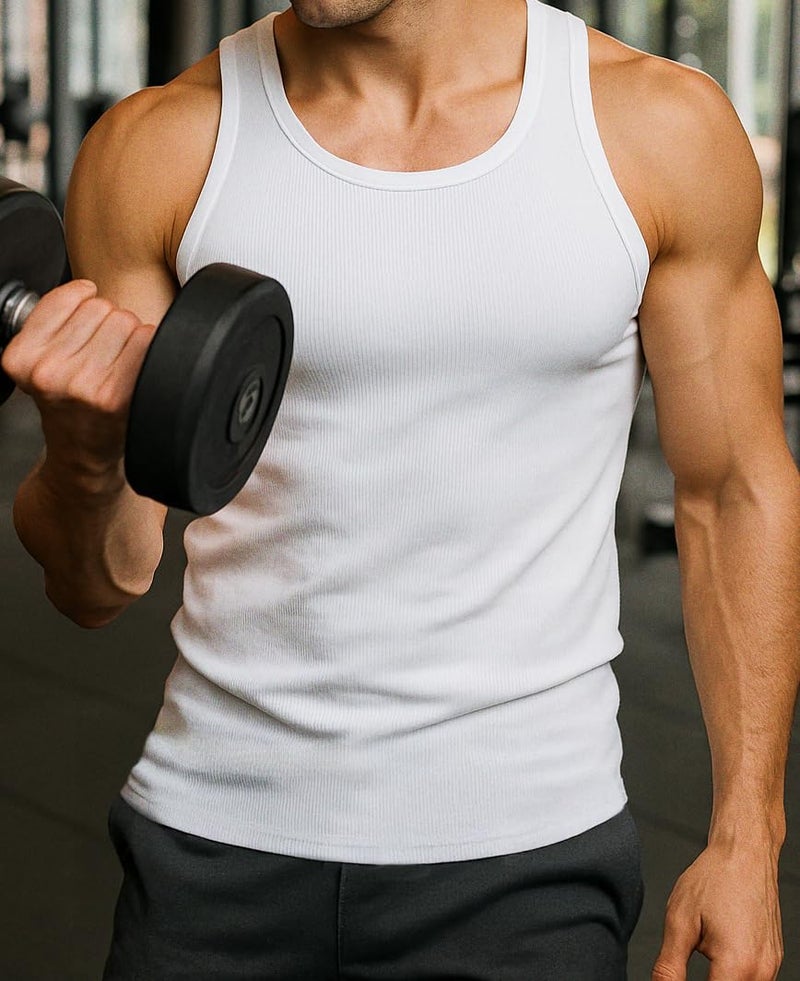 Andrew Scott Men's Cotton A-Shirt Tanks | Tag Free 100% Cotton Tank Tops | Multi Packs & Colors - Image 4