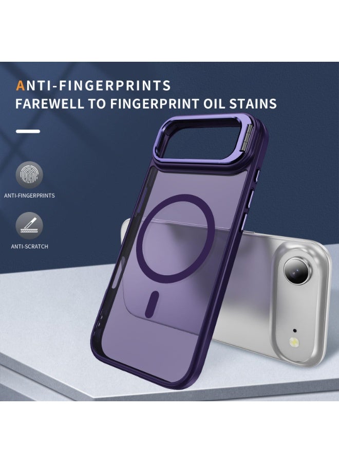 عام for iPhone 17 Air Case Compatible with Magsafe Accessories, Magnetic Translucent Phone Case for iPhone 17 Air with Hidden Lens Stand - Image 5