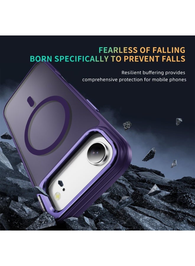 عام for iPhone 17 Air Case Compatible with Magsafe Accessories, Magnetic Translucent Phone Case for iPhone 17 Air with Hidden Lens Stand - Image 4