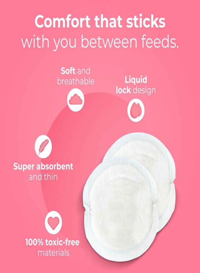 Nua Disposable Nursing Breast Pads | Pack of 18 Disposable Pads | Soft & Breathable | Leak Protection During Breastfeeding | Discreet & Comfortable Fit | Ultra - Absorbent | 100% Toxic-Free | Safe for Mom & Baby | Nursing pads for breastfeeding | Breast pads for leaking milk | - Image 4