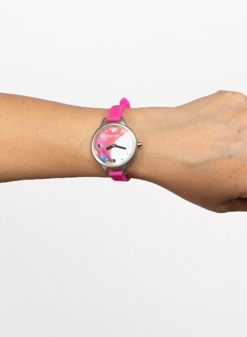 Xoom Wristwatch Women Waterproof Stainless Steel  Silicon Strap Durable - Image 5