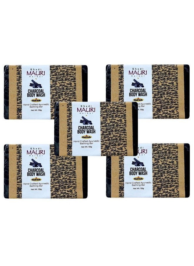Khadi MAURI Charcoal Soap Pack Of 5 (625G)  - Image 2