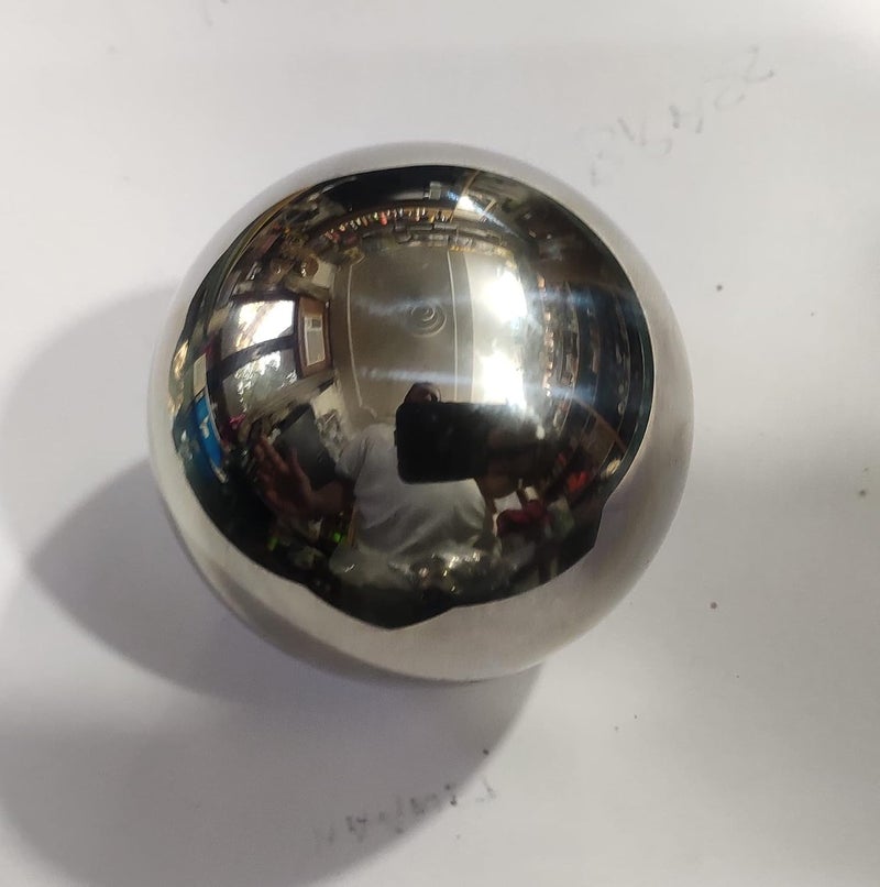 OMX ,One PC, Solid Steel Large 2" Size, 2 inch/ 50.8mm, Weight of 1 ball is 553 Gram, Hand And Wrist Strengthening Baoding Balls/For Big Hands, 1 PC - Image 1