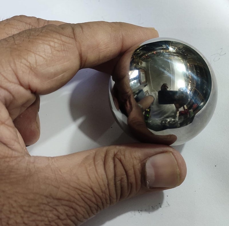 OMX ,One PC, Solid Steel Large 2" Size, 2 inch/ 50.8mm, Weight of 1 ball is 553 Gram, Hand And Wrist Strengthening Baoding Balls/For Big Hands, 1 PC - Image 3