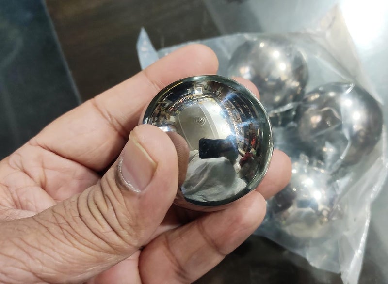 OMX ,One PC, Solid Steel Large 2" Size, 2 inch/ 50.8mm, Weight of 1 ball is 553 Gram, Hand And Wrist Strengthening Baoding Balls/For Big Hands, 1 PC - Image 2