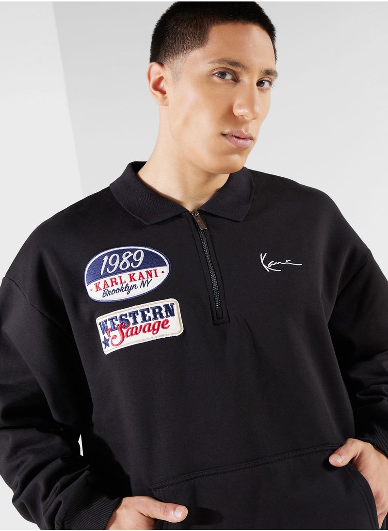 Karl Kani - Chest Signature Patch Os Troyer Polo - Image 1