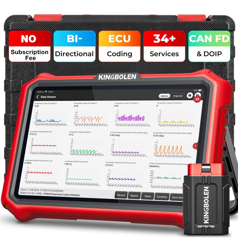 KINGBOLEN K8 Pro OBD2 Scanner Bluetooth 2026 Bidirectional Scan Tool with Lifetime No Subscription Update 8 All System Diagnostic Tool ECU Code 34 Reset CANFDDOIP VAG Guide FCA AutoAuth - Image 2