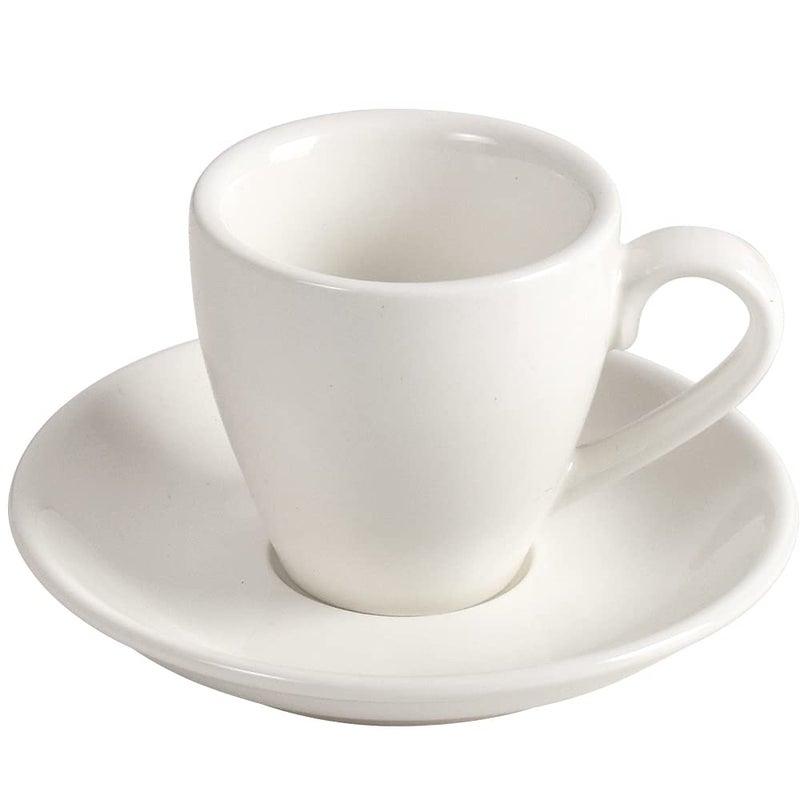 ionEgg Porcelain Espresso Cup with Saucer Espresso shot Cup 80ml27Oz White