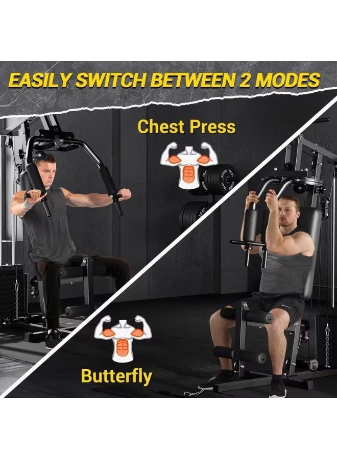 سبورت كيو جهاز جيم منزلي متعدد الوظائف SportQ® | محطة تمارين شاملة للصدر والظهر والذراعين والساقين مع أوزان مدمجة ونظام بكرات قوي – جهاز فتنس متكامل للمنزل وزن 100 رطل - Image 4