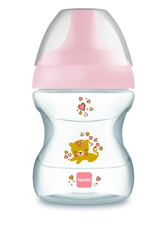 MAM Learn to Drink Training Cup for Babies and Toddlers, 190 ml, Girl - Image 1