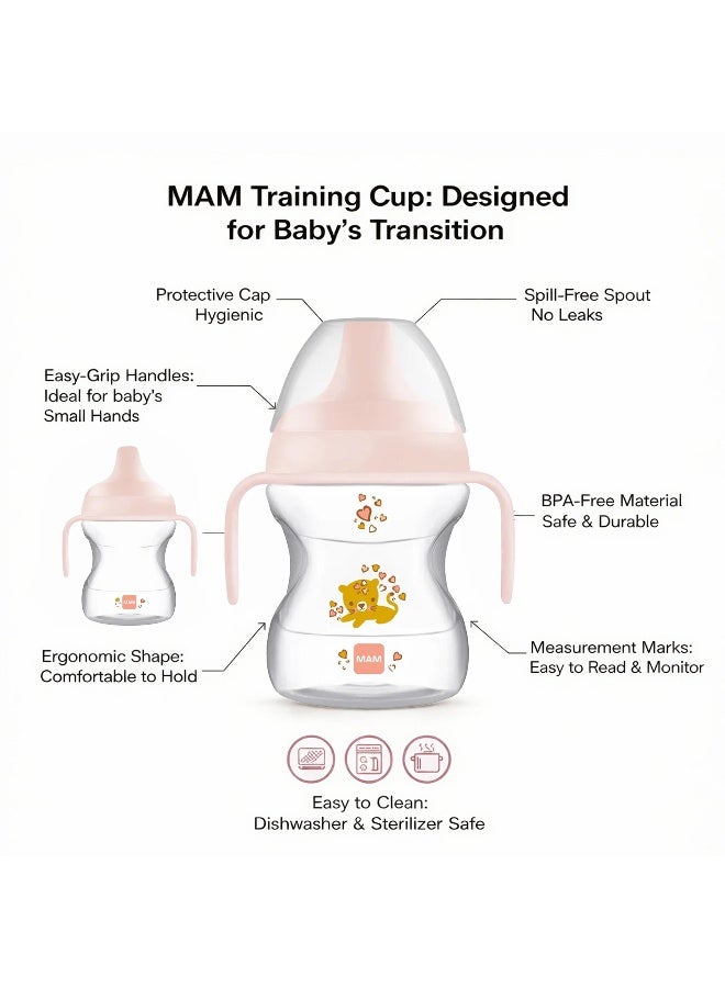MAM Learn to Drink Training Cup for Babies and Toddlers, 190 ml, Girl - Image 4